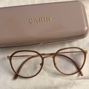 CARIN Olsen C Brown Round Glasses